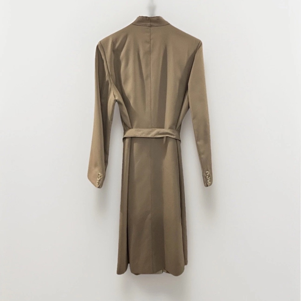 Vintage BONDERS 1960’s Classic Tan Trench Coat Jacket S/M Longline Made‎ in USA - Picture 3 of 10